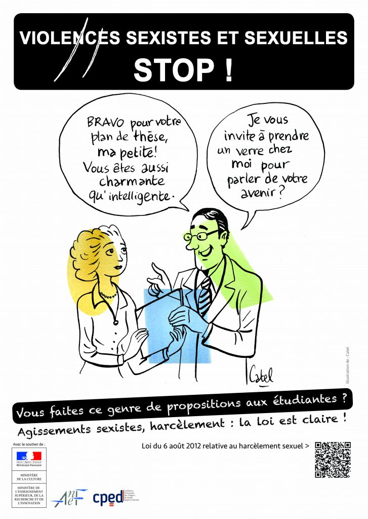 Affiche de prévention contre les violences sexistes