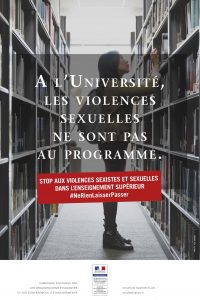 Bannière du ministère de l'enseignement supérieur sur les violence sexuelles